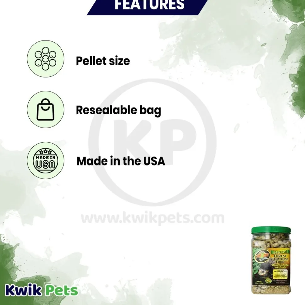 Zoo Med Natural Forest Tortoise Dry Food 35-oz