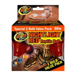 Zoo Med Nightlight Red Reptile Bulb 60W 2 Count