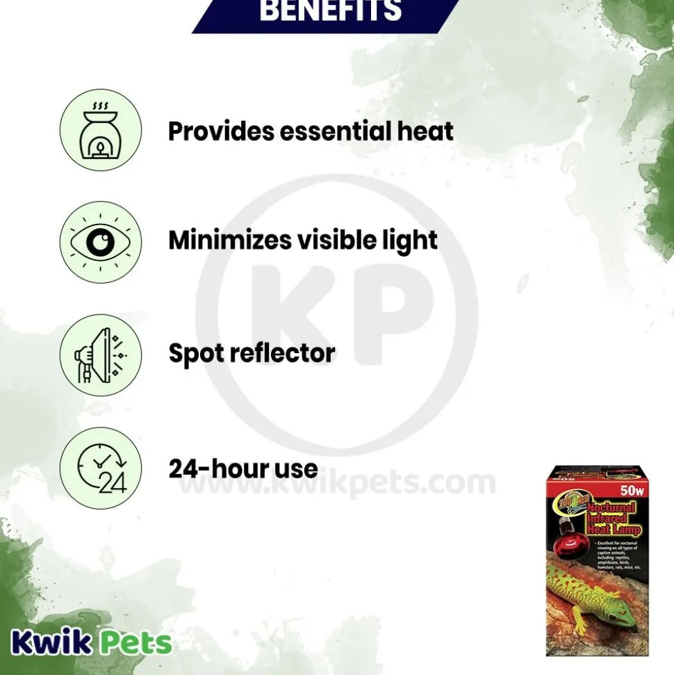 Zoo Med Nocturnal Infrared Heat Lamp 50W