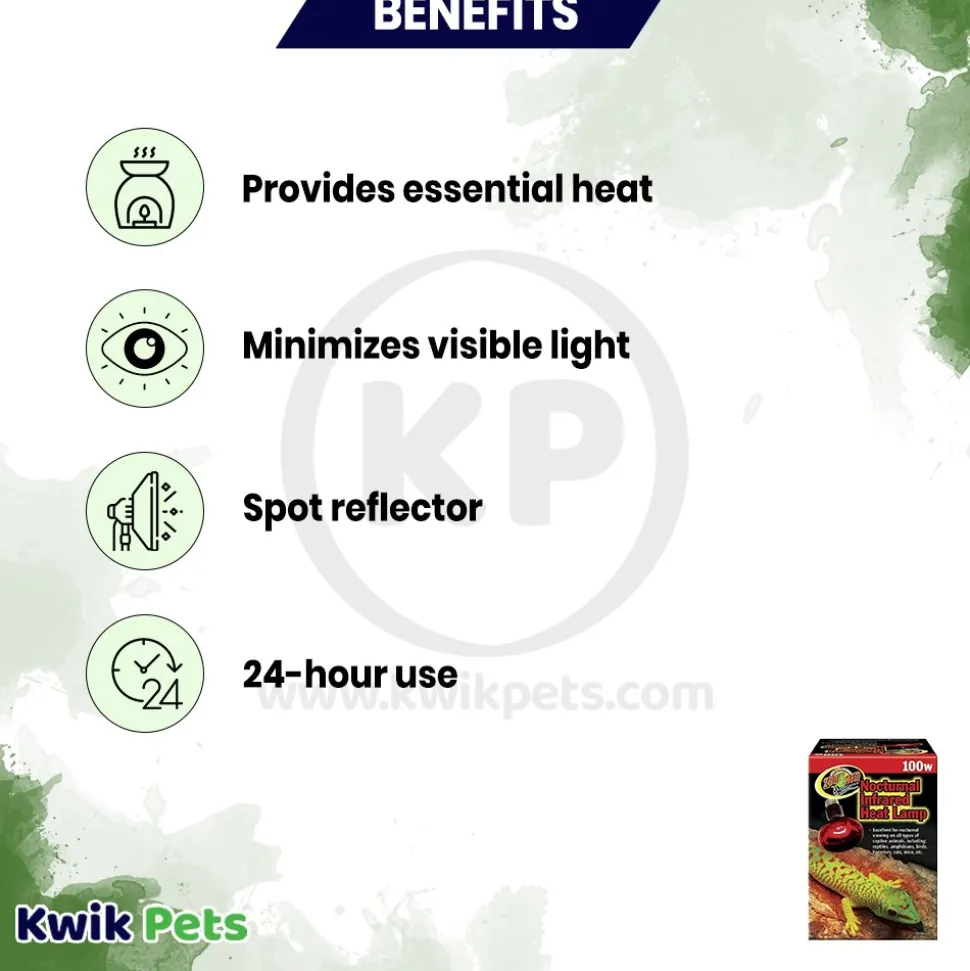 Zoo Med Nocturnal Infrared Heat Lamp 100W