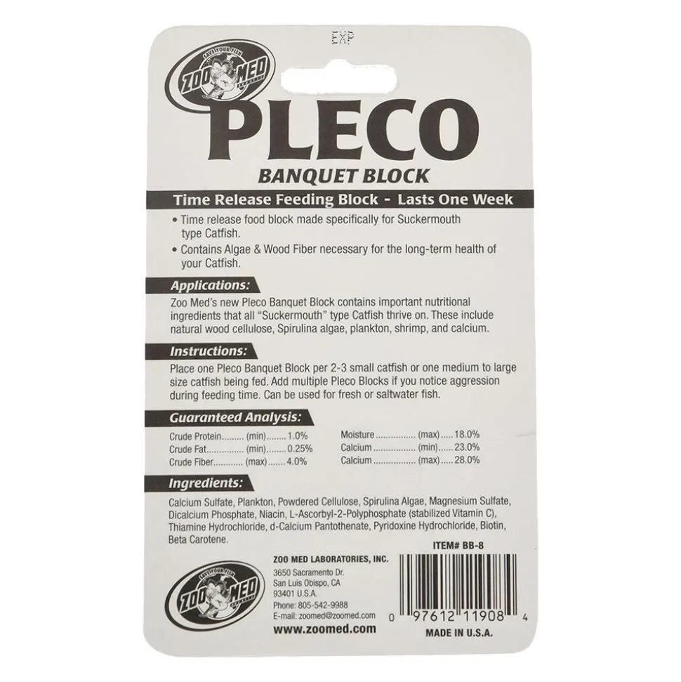 Zoo Med Pleco Banquet Fish Feeding Block Regular 0.45-oz