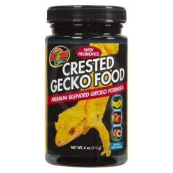 Zoo Med Premium Blended Tropical Fruit Flavor Crested Gecko Dry Food 4-oz