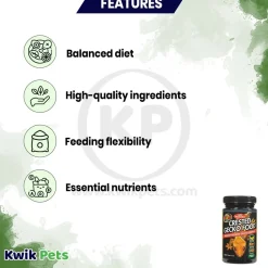 Zoo Med Premium Blended Watermelon Flavor Crested Gecko Dry Food 4-oz