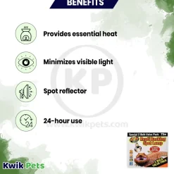Zoo Med Repti Basking Spot Lamp 75W 2 Count