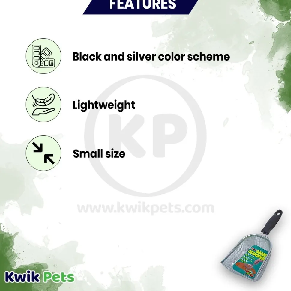 Zoo Med Repti Sand Scooper Black Silver