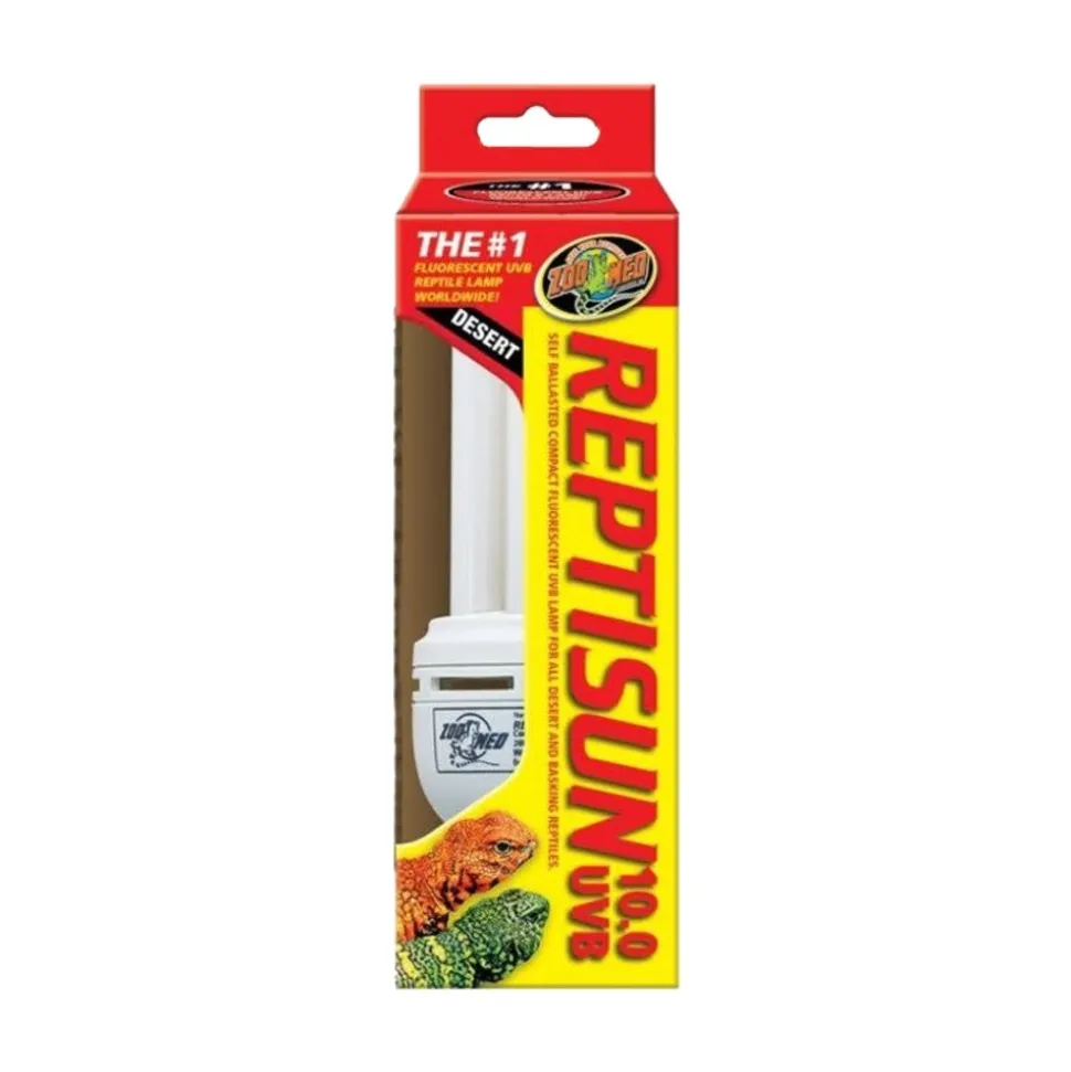 Zoo Med ReptiSun 10.0 UVB Desert Compact Fluorescent Lamp Regular White 26W