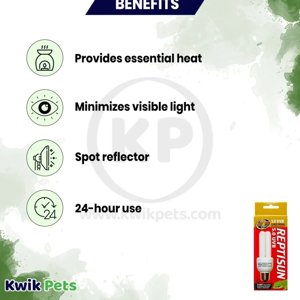 Zoo Med ReptiSun 5.0 UVB Tropical Mini Compact Fluorescent 13W