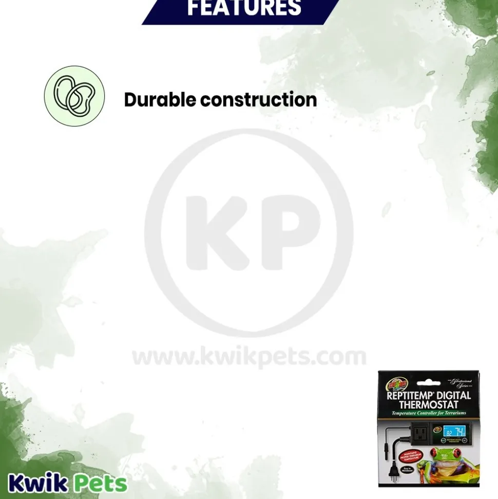 Zoo Med ReptiTemp Digital Thermostat Black