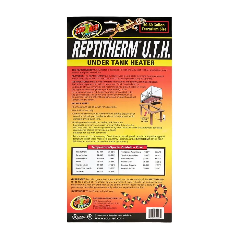 Zoo Med ReptiTherm Under Tank Heater (U.T.H) 24W 8 in X 18 in Large