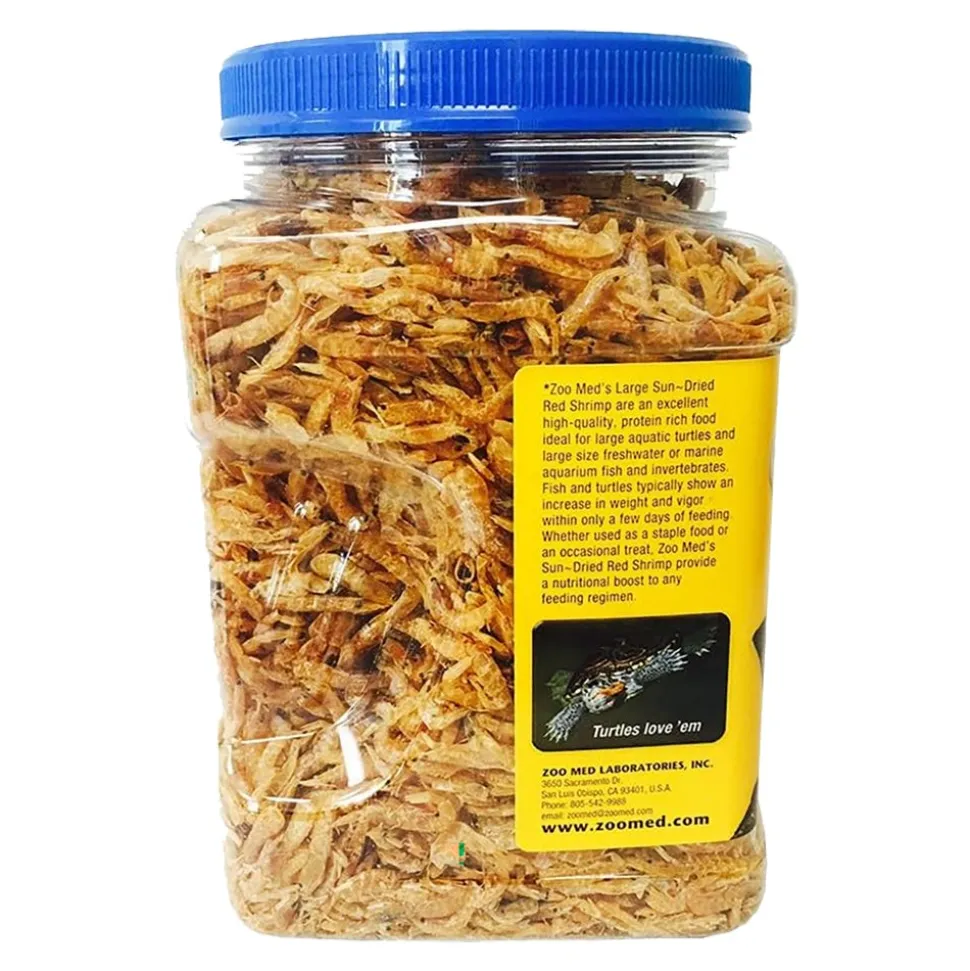 Zoo Med Sun-Dried Large Red Shrimp Reptile Food 10-oz
