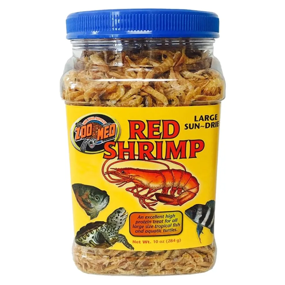 Zoo Med Sun-Dried Large Red Shrimp Reptile Food 10-oz