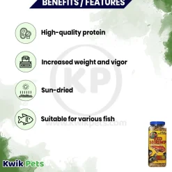 Zoo Med Sun-Dried Large Red Shrimp Reptile Food 5-oz