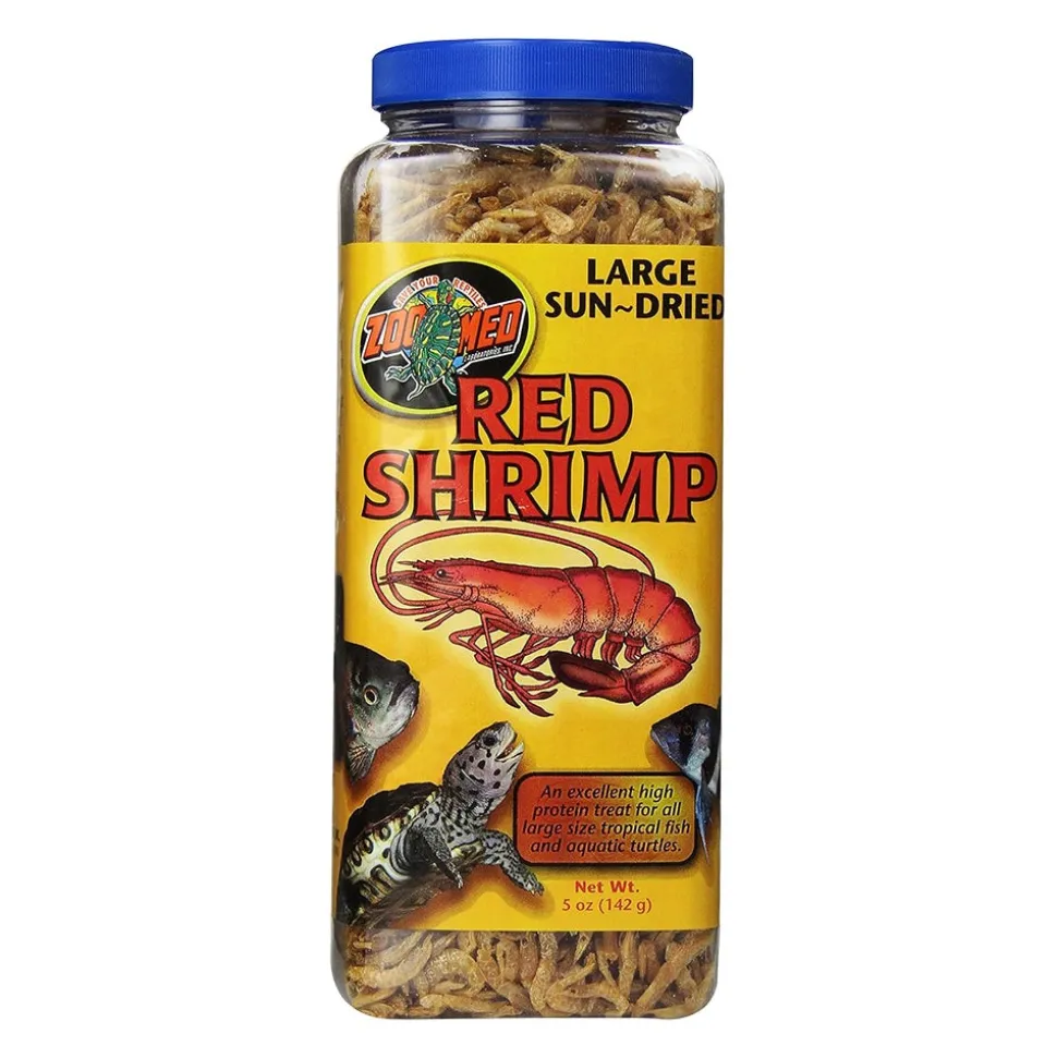 Zoo Med Sun-Dried Large Red Shrimp Reptile Food 5-oz