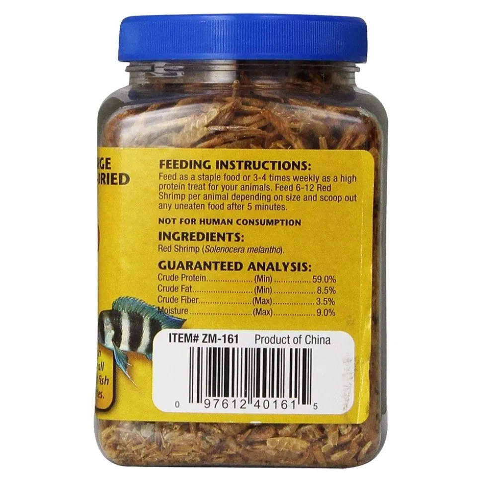 Zoo Med Sun-Dried Large Red Shrimp Reptile Food 2.5-oz