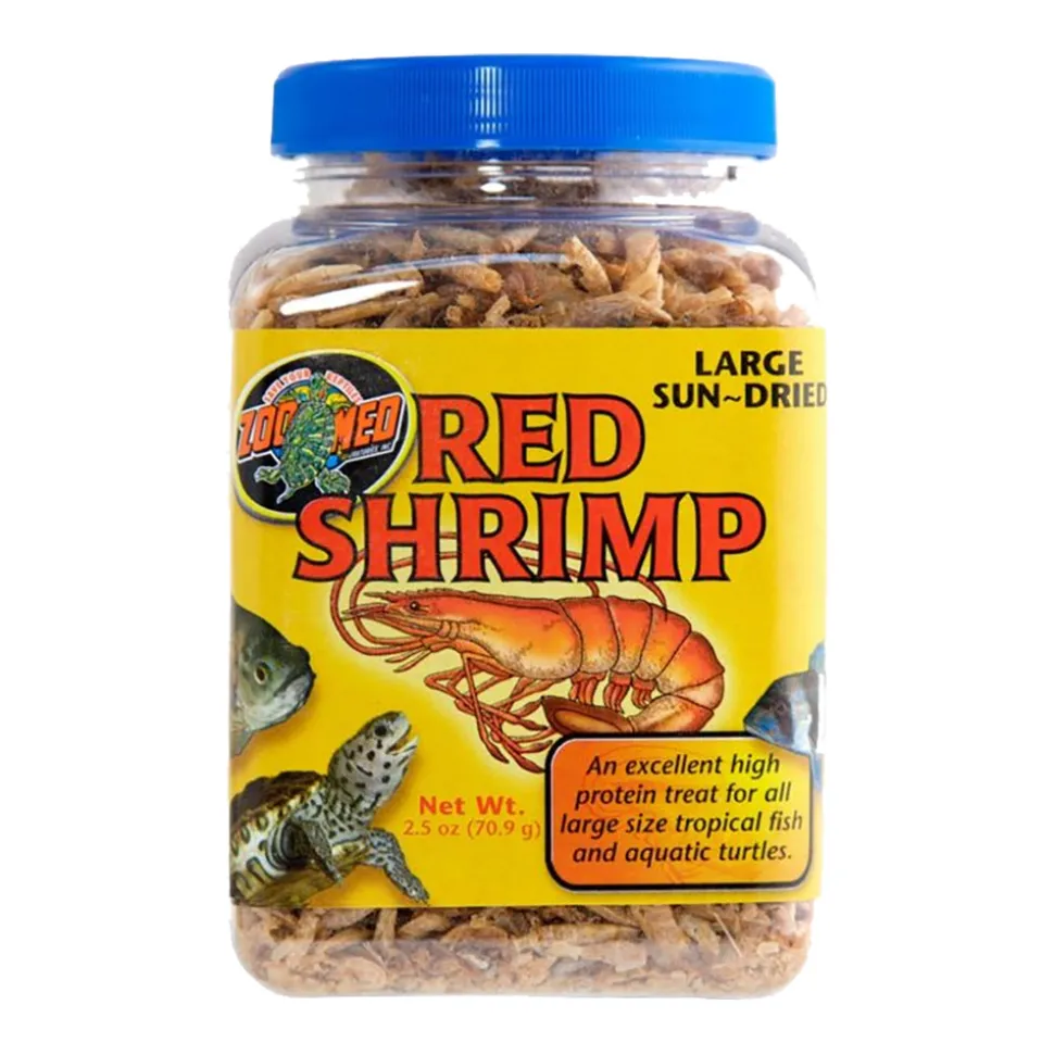 Zoo Med Sun-Dried Large Red Shrimp Reptile Food 2.5-oz