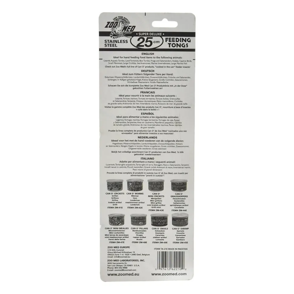 Zoo Med Super Deluxe Stainless Steel Feeding Tong 10-in