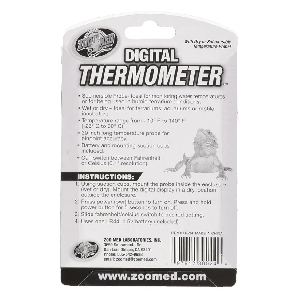 Zoo Med Yellow Digital Terrarium Thermometer