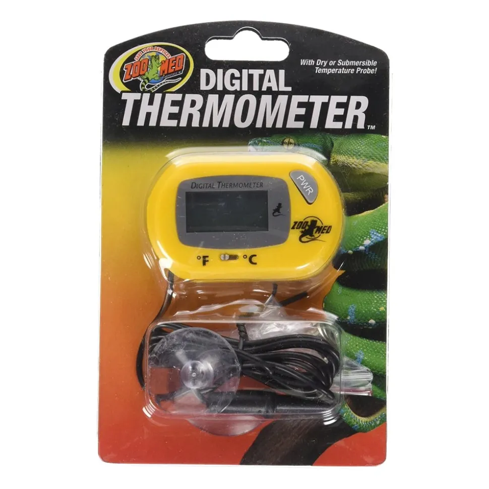 Zoo Med Yellow Digital Terrarium Thermometer