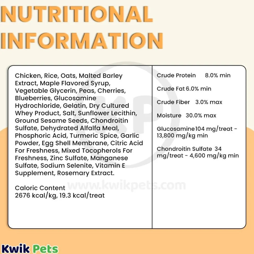 Zuke's Hip Action Soft & Chewy Dog Treats Chicken Recipe 6-oz
