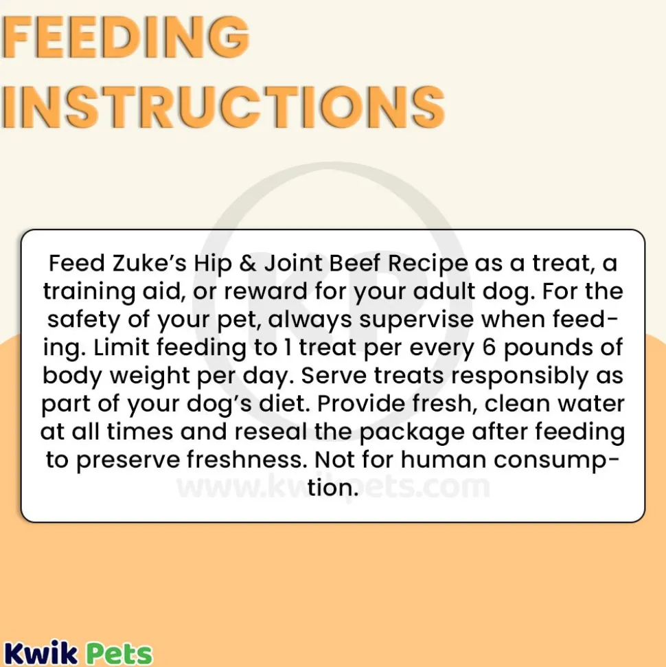 Zuke’s Hip & Joint Soft & Chewy Dog Treats Beef Recipe 1-lb