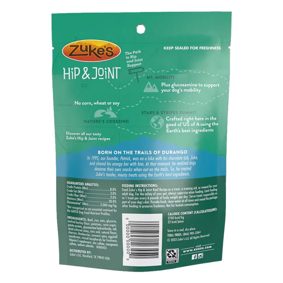 Zuke’s Hip & Joint Soft & Chewy Dog Treats Beef Recipe 1-lb