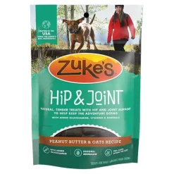 Zuke's Hip & Joint Soft & Chewy Dog Treats Peanut Butter & Oats Recipe 6-oz