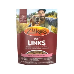 Zuke's Lil Links Soft & Chewy Dog Treats Pork & Apple Recipe 6-oz