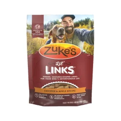 Zuke's Lil Links Soft & Chewy Dog Treats Chicken & Apple Recipe 6-oz