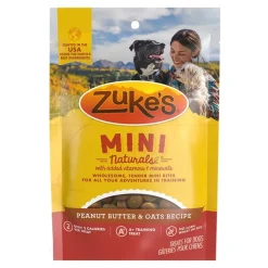 Zuke's Mini Naturals Training Dog Treats Peanut Butter & Oats Recipe 6-oz