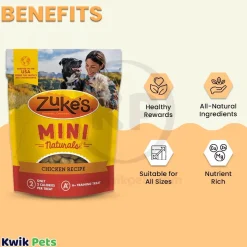 Zuke's Mini Naturals Training Dog Treats Chicken Recipe 6-oz