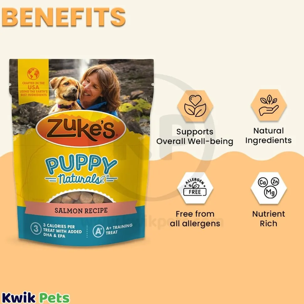 Zuke's Puppy Naturals Training Dog Treats Salmon Recipe 5-oz