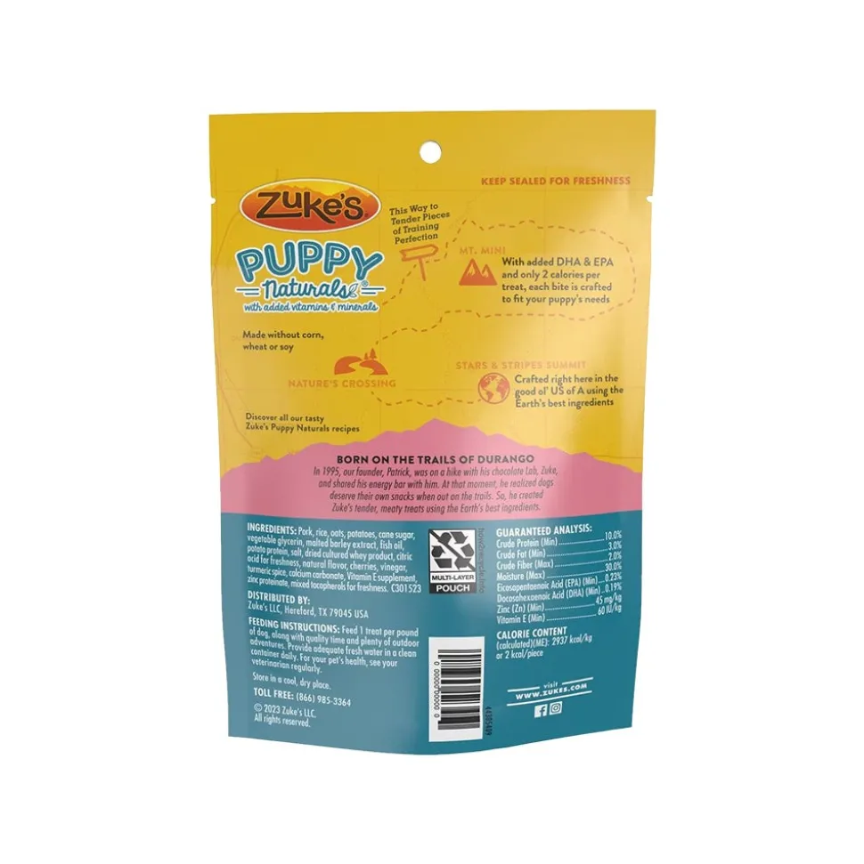 Zuke's Puppy Naturals Training Dog Treats Pork Recipe 5-oz