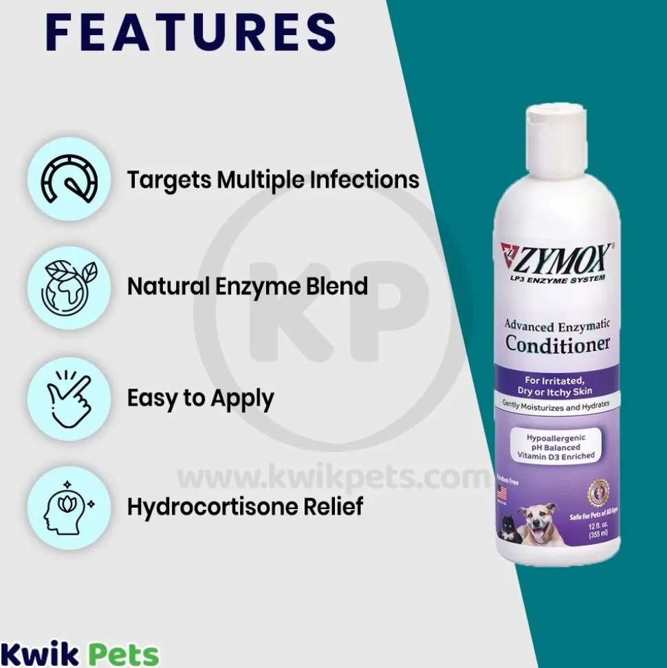 Zymox Advanced Enzymatic Conditioner for Dry or Itchy Skin 12-oz