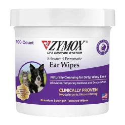 Zymox Advanced Enzymatic Ear Wipes for Dogs & Cats 100 Count