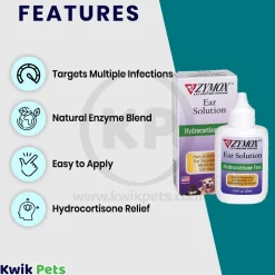 Zymox Ear Solution without Hydrocortisone 1.25-oz