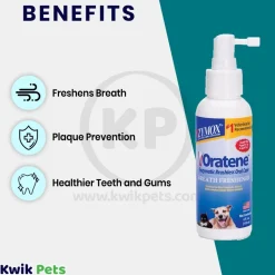 Zymox Enzymatic Brushless Oral Care Breath Freshener Spray for Dogs & Cats 4-oz