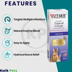 Zymox Enzymatic Topical Cream with 0.5% Hydrocortisone for Cats & Kittens 1-oz