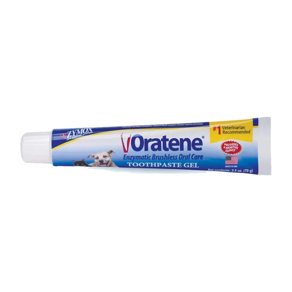 Zymox Oratene Brushless Enzymatic Oral Care Toothpaste Gel for Dogs & Cats 2.5-oz