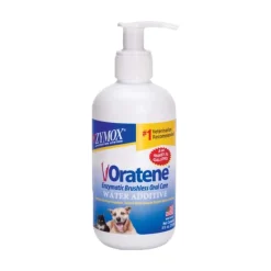 Zymox Oratene Brushless Enzymatic Oral Care Therapy Water Additive Bottle for Dogs & Cats 8-oz